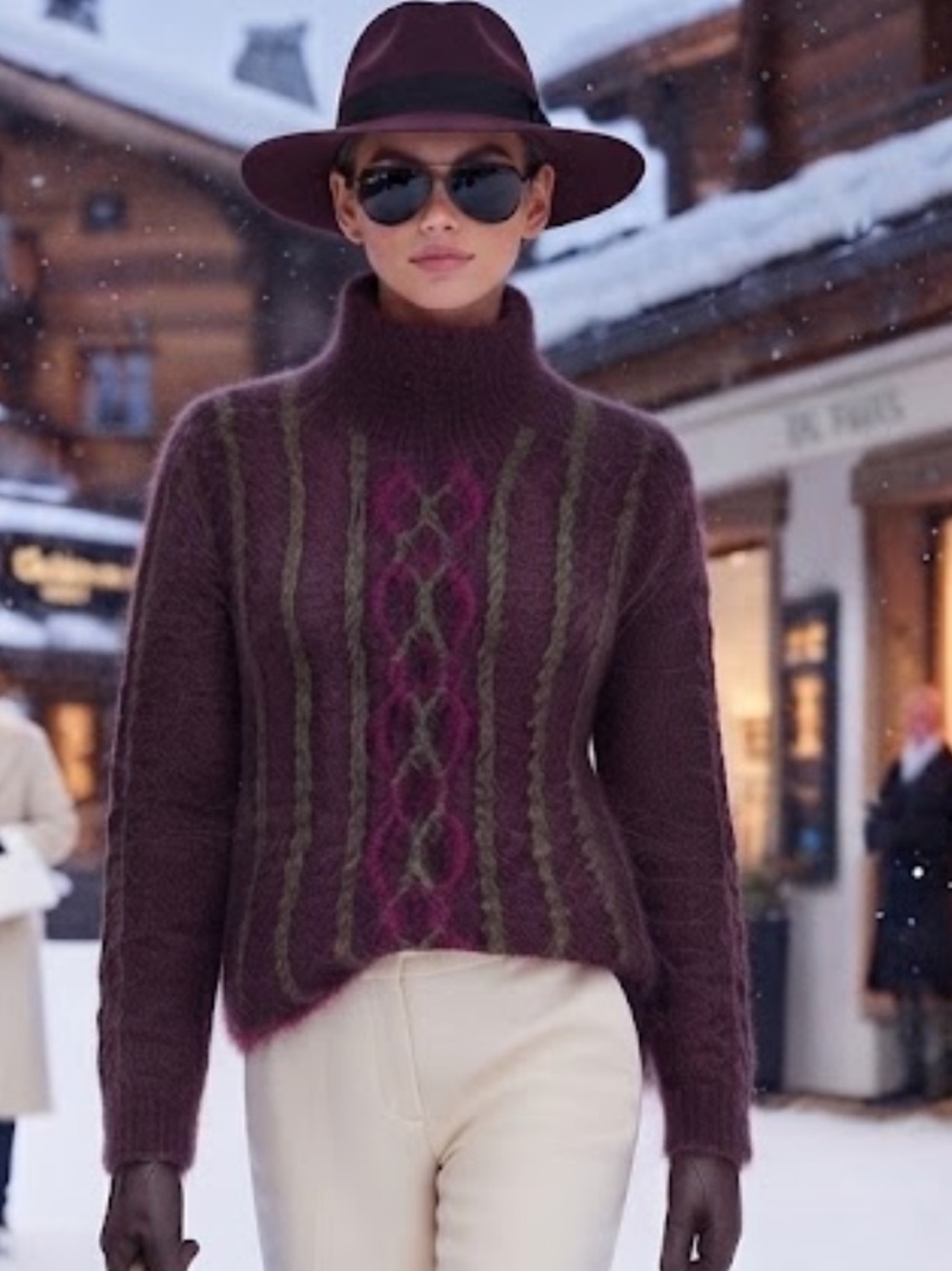 Vintage Ellen Tracy Linda Allard HandKnit Mohair Blend Turtleneck Sweater NWOT